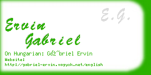 ervin gabriel business card